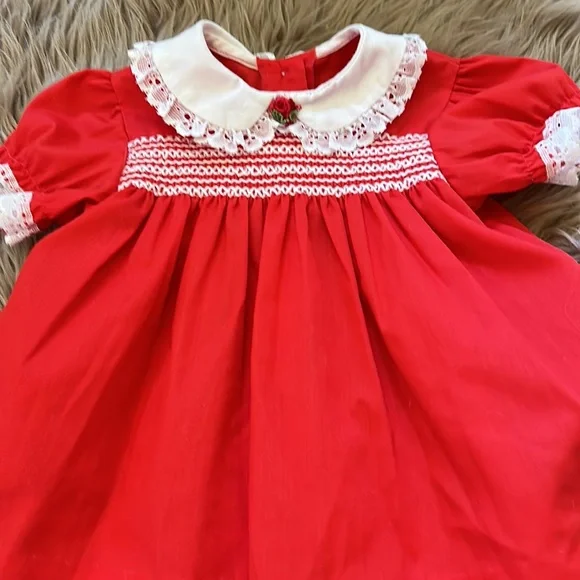 Vintage girls Lacy peasant cottage core dress top - Picture 2 of 4